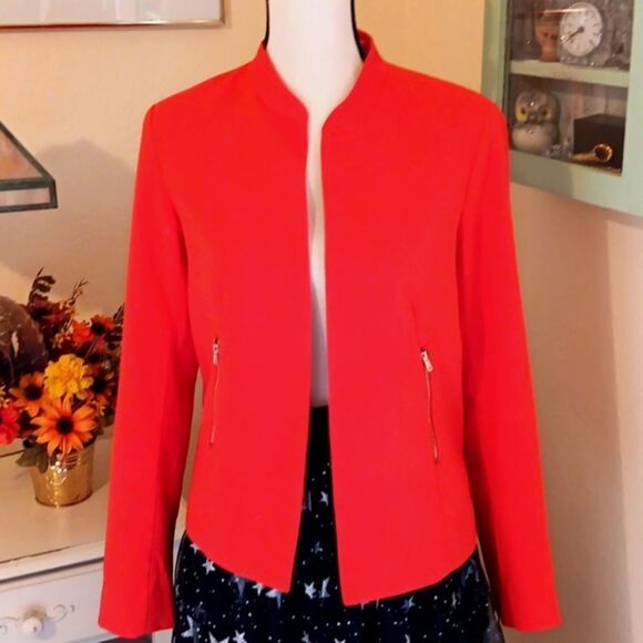 Forever 21 Neon Orange Blazer Y2K - Picture 1 of 8